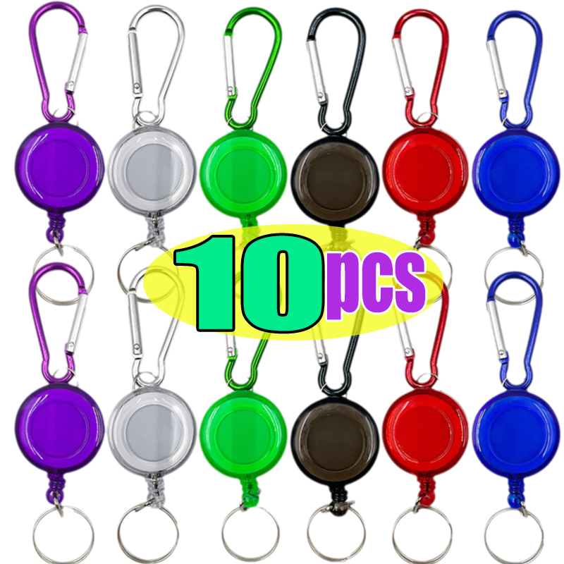Conventional Reel - Llaveros retráctiles de cuerda de acero,