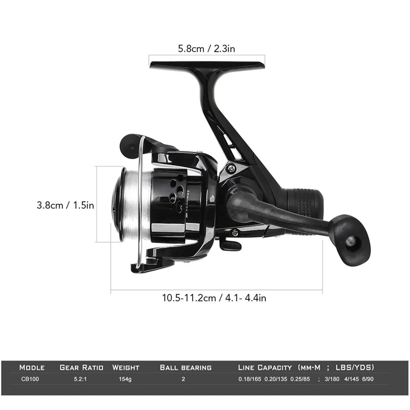 BRAVMAK 2,1/3,2 m carrete de c - Spincast Reel reseña y precio